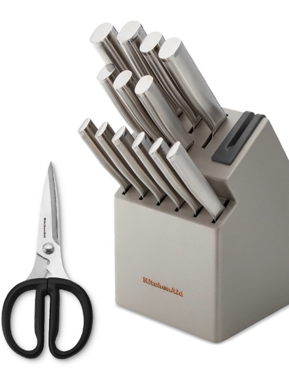 KitchenAid Gourmet 15-pc. Japanese Steel Knife and Sharpener Block Set
